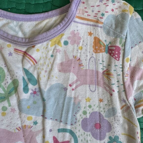 MAGNETIC ME Modal Magnetic Toddler Pajama Set Unicorns Rainbow Sunshine Girls 2T - Picture 8 of 13